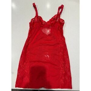 Victoria's Secret Babydoll Slip Dress with‎ Lace in Red S